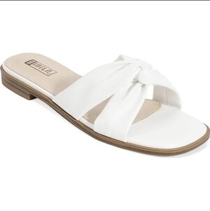 IDIFU Women's White Sandals 7.5